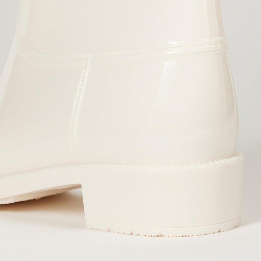 Women's White Round Toe Stella Mid Shaft Imported Pvc Pull On Solid Rain Boots - Picture 3 of 7